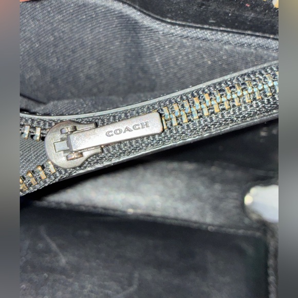 Coach Signature Canvas Small Zip Wallet in Brown/Tan - Picture 7 of 12